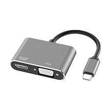 4728 Usb Type-c To Hdmı Vga 3.1 4k Çevirici Dönüştürücü Adaptör