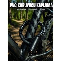 12 Mm Pvc Kaplamalı Bisiklet Kilidi 80 Cm Anahtarlı Çelik Halat Kilit 2 Anahtarlı Güvenlik Kilidi Çok Renkli