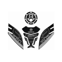 Gogo Tank Pad Seti 001 Siyah-gri-karbon Cf Moto 150nk 2016-2023