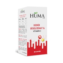 Hüma Demir Bisglisinat & Vitamin C 30 Kapsül Naturalive