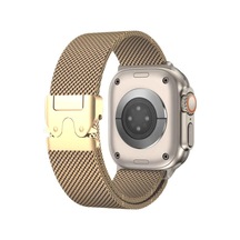 Apple Uyumlu Watch  44mm Kordon Titanyum Kelebek Klipsli Milano Loop 121