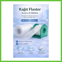 Bezos Kağıt Flaster 5 Cm X 5 M Medikal Sabitleme Bandı Hassas Ciltler İçin 1 Adet Dmc