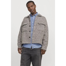 Jack & Jones Jorwınter Twıll Overshırt Ls Styd Aw24 Kahverengi
