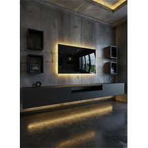 Resital Duvara Monte Ledli 270 Cm Tv Ünitesi Duvar Raflı - Ll6026 Antrasit