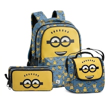 Minions Okul Çantası Seti Mavi Set