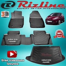 Ford Fiesta 3D Paspas+Bagaj Havuzu Siyah 2010-2018 Arası Rizline