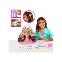 Jfg82 Barbie Saç Tasarımı Büstü - Kahverengi Saçlı 10pcs Mixed