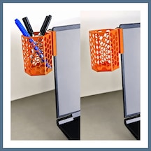 Buradabulabilirsin 3d Baskı Monitor Kalemlik - Petek Desenli Laptop Kenar Altıgen Kalemlik-turuncu Bbz