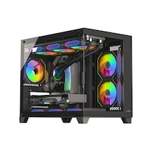 James Donkey Stark S700 3xargb Temperli Cam 650w 80+ Bronze Matx Siyah Gaming Oyuncu Kasa