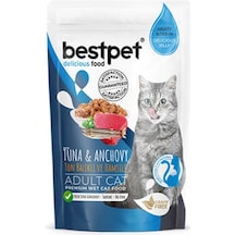 Pouch Ton Balıklı Ve Hamsili Jelly Tahılsız Yetişkin Kedi Konservesi 85 Gr