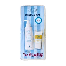 Cosmed Oily-duo Kit Yağlı/karma Ciltler İçin Arındırıcı Yüz Temizleyici 200 Ml Ve Spf50 Güneş Kremi 40 Ml