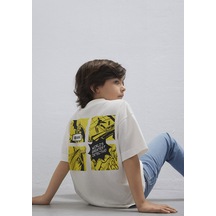 Mavi - Batman Baskılı Ekru Tişört 6610420-70057 Ekru