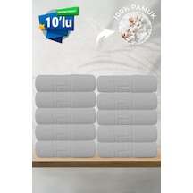 10'lu Gri Greek El Havlusu - 50x90 Cm, 225gr, %100 Pamuk, Spa Ve Otel Havlusu Gri