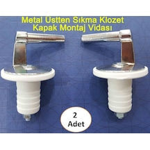 Klozet Kapak Montaj Vidası Metal Üstten  Bağlantılı