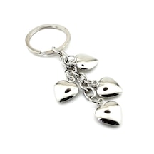 Sallantili Parlak Kalpler Aşk Sevgili Metal Anahtarlık KC957