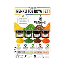 Toz Mum Boyası Seti 10 Cc 4 Lü Soya & Parafin Wax Için Sarı, Yeşil, Kahverengi, Turuncu Bkfab4srykht10g Karışık