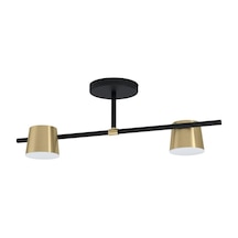 39983 Iç Mekan Altamıra Siyah, Pirinç Renk Dökme Çelik Tavan Lambası Ip20 Gu10-led Max: 2x4 Diğer
