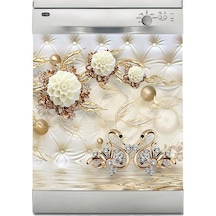Bulaşık Makinesi Sticker Kaplama Beyaz Eşya Kaplama Pearls Gold