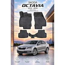 Skoda Octavia 2013-2018 Aracınıza Özel Üretim Havuzlu Paspas Takımı A+ -mod-