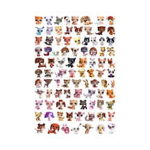 Sevimli Minik Hayvan Tasarım Sticker Seti Hediyelik Cute Çıkartma Telefon Kılıfı Suluk Ve Laptop Etiketi Çok Renkli