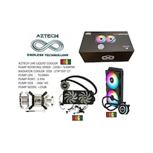 Aztech 240mm Lıquıd Coolıng Az240-1b Argb Sıvı Soğutmalı Am5-1851p İşlemci Fanı