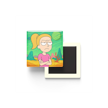 Side Eye Chloe - 9x9 Cm Baskılı Kare Buzdolap Magneti