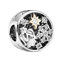 Nur Silver Melek Detay Yuvarlak Gümüş Charm Nur-bl00116