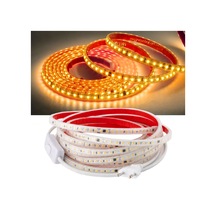Şerit Led Amber 220v Yüksek Parlaklık 120 Led/m Tak Çalıştır Fişli Anahtarlı Silikonlu İç/dış Mekan 30 Metre