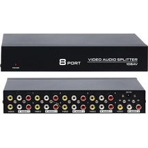 Powermaster Pm-4832 8 Port Video Stereo Audio Dağıtıcı Çoğaltıcı 1024x768-85hz