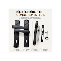 Lüx Lama Aynalı Kapı Kolu Oda Mat Siyah Ve40mm Siyah Sessiz Kilit