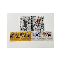 Cantex Tech One Piece Card Game Booster 4 White+4 Yellow Pack 4 Paket Trading Cards - 80 Kart +albüm
