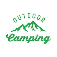 Outdoor Camping Sticker 17x17 Cm Yeşil