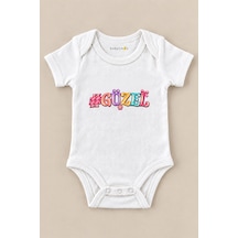Babylimon Güzel Beyaz Kısa Kollu Çıtçıtlı Bebek Zıbını Beyaz - 930083857 Beyaz
