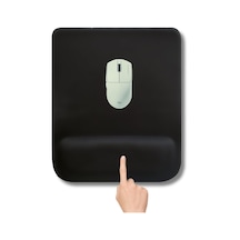 Mp02 - Dörtgen Bilek Destekli Mouse Pad Konfor, Kaymaz Taban, Ergonomik, Yumuşak, Ev,ofis Siyah