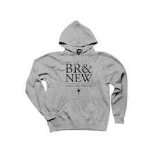 Brand New Long Island Gri Kapşonlu Sweatshirt Hoodie Gri