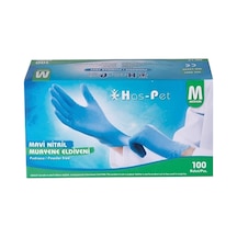 Haspet Pudrasız Mavi Nitril Muayene Eldiveni Medium 2'li Ekonomik Paket - 2 Adet Tarı
