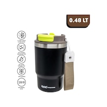 Rox Camping 0193 Pipetli Kahve Termosu 0.48 Lt - Siyah Siyah