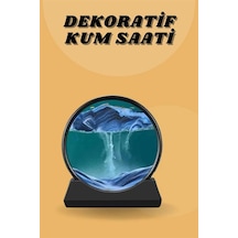 Mey İthalat Kum Saati Yuvarlak Şık Kum Tablosu Dekoratif Kum Sulu Kum Saati