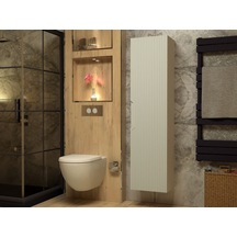 Boy Dolap Membran Kapaklı Kendinden Kulplu 40 Cm Gri