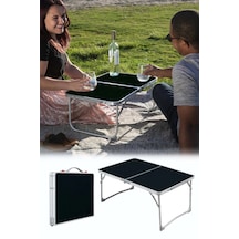 Padilon Küçük Katlanır Kamp Masası Piknik Masası Notebook Masası 60 X 40 Siyah