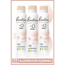 Natural Bloom Kadın Alüminyumsuz Vegan Deodorant 3x150ML Hızlı Kurur, Leke Bırakmaz