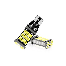 2 Adet Beyaz T15 Led 45 Ledli W16w Tip Dipsiz Ampul