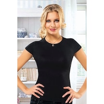 Likralı T-shirt 2124 Beyaz