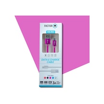 Factor-M Mıcro Data Kablo 3A 1.20M Pembe Fm-3A120Mp