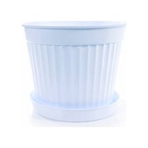 Klasik Salon Saksısı Tabaklı 18 Lt Beyaz