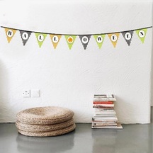 Cadılar Bayramı Kabak Temalı Halloween Yazılı Banner Süs Flama 3 Metre 5324