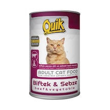 Quik Biftek ve Sebzeli Konserve Kedi Maması 415 G