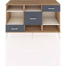 Kronos Konsol 4 Raflı 3 Çekmeceli 132x59x83 Çam-aytaşı/antrasit Aytaşı/antrasit