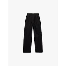 Koton Pamuklu Rahat Kalıp Beli Lastikli Cepli Gabardin Pantolon Siyah 6skb40117tw