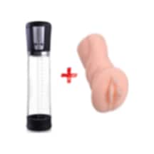Truva Shop Profesyonel Usb Şarjlı Otomatik Penis Pompası +Vajina Mastürbatör